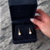 Vintage 18k Yellow Gold Pearl Diamond Lustrous Dangle Earrings - Video showing the piece