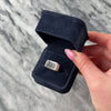 Vintage 14k White Gold Blue Sapphire Diamond Bold Pavã© Rectangle Wave Ring - Video showing the piece