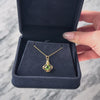 Antique 14k Yellow Gold Lime Green Glass Art Nouveau Charm / Pendant - Video showing the piece