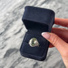 Estate Large 14k White Gold 8.75ct Prasiolite Diamond Ornate Halo Oval Cocktail Ring - Video showing the piece