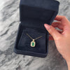 Vintage 14k Yellow Gold 1.3ct Emerald Diamond Glittering Baguette Halo Pendant - Video showing the piece