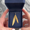 Vintage Large 14k Yellow Gold Diamond Chic Textured Duo Dangle Pendant  - Video showing the piece
