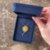 Vintage 22k Yellow Gold Old Mine Cut Diamond Sunny Textured Buttercup Sunflower Pendant - Video showing the piece