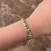 Vintage Heavy 14k Yellow Gold 1.88cttw Blue Sapphire .85cttw Diamond Satin-Finish Chevron Link Bracelet - Video showing the piece