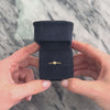 Estate Italian 18k Yellow Gold .04ct Diamond Minimalist Brushed Solitaire Ring - Video showing the piece