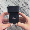 Vintage Platinum 1.0ct Pink Sapphire Diamond Fabulous Channel Shoulder Ring - Video showing the piece