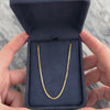 Vintage Italian 14k Yellow Gold Sleek Dimensional Box 1.6mm Chain - Video showing the piece
