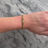 Vintage 14k Yellow Gold Ruby Diamond Chic Sparkling Heart-Link Bracelet - Video showing the piece