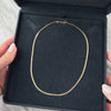 Vintage 14k Yellow Gold 2.3mm Sleek Flat C-Link Chain - Video showing the piece