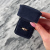 Antique Victorian 14k Yellow Gold Pink Foil-Backed Garnet Pearl Romantic Stacked Duo Ring - Video showing the piece