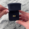 Vintage 14k Yellow Gold 1.05cttw Yellow & Blue Sapphire Three Stone Ring - Video showing the piece