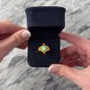 Vintage Chinese Heavy 24k Yellow Gold 1ct Opal Chic Swirling Cabochon Ring - Video showing the piece