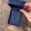 Vintage Italian 14k Yellow Gold 1.9mm Chic Square Mariner Link Chain - Video showing the piece
