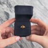 Vintage 14k Yellow Gold 1.12ct Citrine Diamond Bright Honey Trio Ring - Video showing the piece