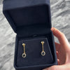 Vintage 18k Yellow Gold 1.45cttw Blue Sapphire Diamond Elegant Floriform Drop Dangle Earrings - Video showing the piece