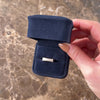 Estate Italian 18k Rose Gold Diamond Chic Squared Bar Band Ring - Video showing the piece