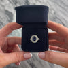Vintage 14k White Gold 1.55ct Sapphire Diamond Incredible Double Halo Oval Ring - Video showing the piece