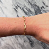 Vintage 18k Yellow Gold Chic Paperclip Link Bracelet - Video showing the piece