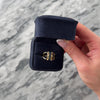 Vintage 14k Yellow Gold .94cttw Blue Sapphire Diamond Wide Stacked Trio Ring - Video showing the piece