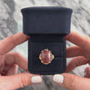 Vintage Large 14k Yellow Gold 8.44ct Red Moss Agate Cabochon Leafy Detail Ring - Video showing the piece