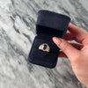 Vintage 14k Yellow & White Gold 2.5ct Amethyst Diamond Bold Oval Halo Cabochon Ring - Video showing the piece