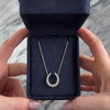Vintage 14k White Gold 1.02cttw Diamond Dazzling Lucky Horseshoe Necklace - Video showing the piece