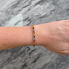 Vintage 14k Yellow Gold 1.82cttw Blue Topaz 1.68cttw Garnet 1.58cttw Peridot 1.48cttw Amethyst 1.31cttw Citrine Rainbow Marquise Multistone Bracelet - Video showing the piece
