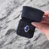 Vintage 14k Yellow Gold Lapis Lazuli Diamond Fanned Cabochon Cocktail Ring - Video showing the piece