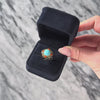 Vintage Chinese 14k Yellow Gold 1.9ct Turquoise Onyx Bold Rings - Video showing the piece