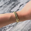 Vintage Italian 14k Yellow Gold Classic Rectangular Link Bracelet - Video showing the piece
