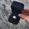 Vintage 10k Yellow Gold 2.5ct White Opal Open Hearts Ring - Video showing the piece