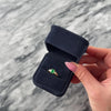 Vintage 14k Yellow Gold .57ct Emerald Diamond Sparkling Classic Trio Ring - Video showing the piece