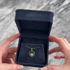 Vintage 14k Yellow Gold 1.2ct Chrysoprase Concentric Circle Pendant - Video showing the piece