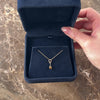 Antique Small 14k Rosy Yellow Gold Citrine Dainty Bezel Dangle Charm / Pendant