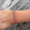 Vintage 10k Yellow Gold 9.65cttw Amethyst Dazzling Oval Line Bracelet - Video showing the piece
