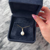 Vintage 14k Yellow Gold Diamond Pearl Round Luminous Duo Charm / Pendant - Video showing the piece