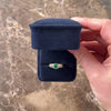 Vintage 14k Yellow Gold .89ct Emerald Diamond Vivid Channel Shoulder Ring - Video showing the piece