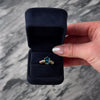 Vintage 10k Yellow Gold 2.7cttw London & Sky Blue Topaz Checkerboard Ring - Video showing the piece