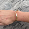 Vintage Heavy Substantial Artistic Hammered Twist Cuff Bracelet 14k Yellow Gold - Video showing the piece