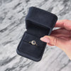 Antique 14k Yellow Gold Natural Old Mine Diamond Synthetic Sapphire Halo Ring - Video showing the piece