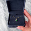 Vintage Small 18k Yellow Gold Emerald .665cttw Diamond Pear Halo Charm / Pendant - Video showing the piece