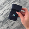 Vintage 14k White Gold 2.86ct Blue Topaz Diamond Chic Tension-Set Checkerboard Ring - Video showing the piece