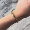 Vintage Italian 14k Yellow Gold Interlocking Link Bracelet - Video showing the piece