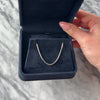 Vintage Italian 14k White Gold 1.55mm Dimensional Squared Foxtail Adjustable Chain - Video showing the piece