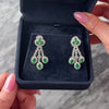 Estate Substantial 18k White Gold [Custom Carat] Sparkling Omega-Back Dangle Earrings - Video showing the piece