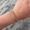 Estate 14k White Gold .54cttw Emerald Diamond Bright Alternating Line Bangle Bracelet - Video showing the piece