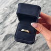 Vintage 14k Yellow & White Gold Diamond Gleaming Rhombus-Set Trio Band Ring - Video showing the piece