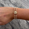 Vintage 10k Yellow Gold Pearl Flower Cluster Bracelet - Video showing the piece