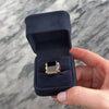 Vintage 14k Rosy Yellow Gold 2.11ct Onyx Bold Fluted Geometric Signet Ring - Video showing the piece