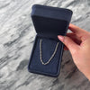 Vintage Italian 14k White Gold 2.8mm Chic Alternating Twisted Textured Link Chain - Video showing the piece